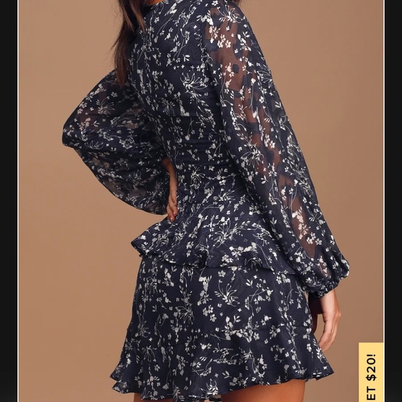 Lulus Wished for This Navy Floral Dress - Picture 4 of 8